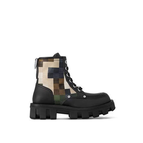 lv checker combat boot